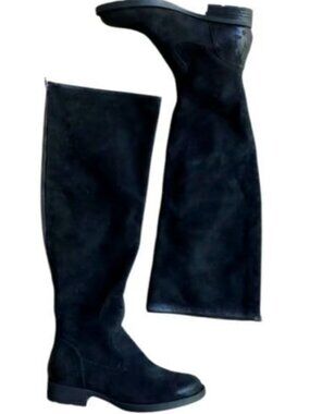 Børn Women's Black SUede Borman TALL Knee boots size 8